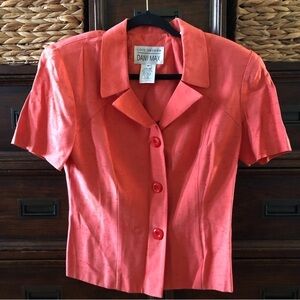 Vintage Lois Snyder Dani Max coral summer blazer in size 10